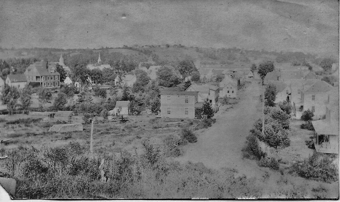 Historic-looking view of Mahone Bay, Nova Scotia